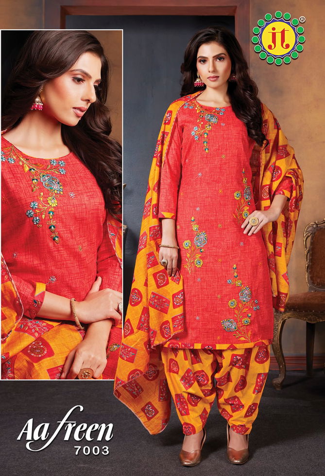 Jt Aafreen 7 Printed Cotton Fancy Regular Wear Designer Dress Material Collection